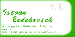 istvan bedekovich business card